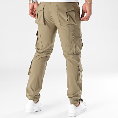 John H - Pantaloni Cargo verde cachi