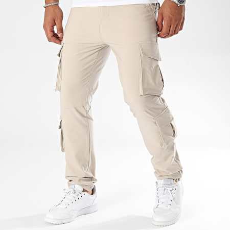 John H - Pantalon Cargo Beige