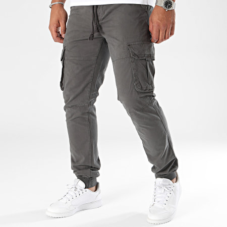 John H - Pantalon Cargo Gris Anthracite