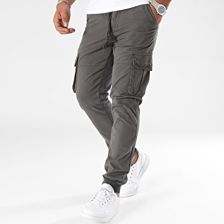 John H - Houtskool Grijze Cargo Broek