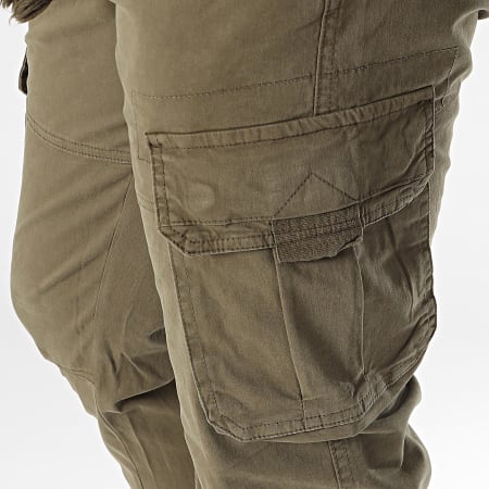 John H - Pantalones cargo verde caqui