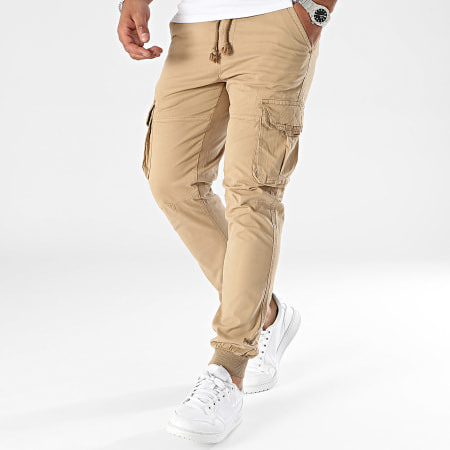 John H - Pantalones cargo camel