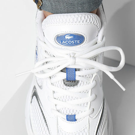 Lacoste - Storm 96 2K 224 Wit Blauw Sneakers