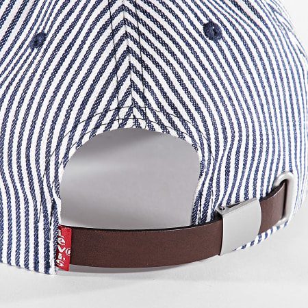 Levi's - Gorra a rayas 235285-0640 Azul marino Blanco