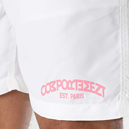 Comportement - Short De Bain Est. Paris Blanco Rosa