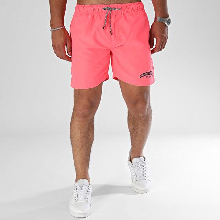 Comportement - Zwemshort Est. Parijs Roze Fluo Zwart