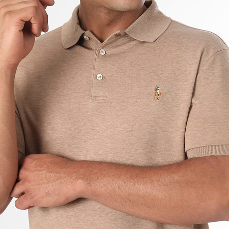 Polo Ralph Lauren - Polo Slim Classics a manica corta personalizzata Heather Brown