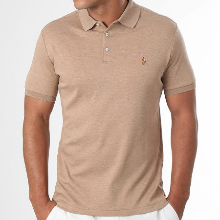 Polo Ralph Lauren - Polo Slim Classics a manica corta personalizzata Heather Brown