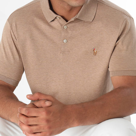 Polo Ralph Lauren - Polo personalizado de manga corta Slim Classics Marrón brezo