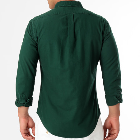 Polo Ralph Lauren - Camicia Slim a maniche lunghe Original Player Verde scuro