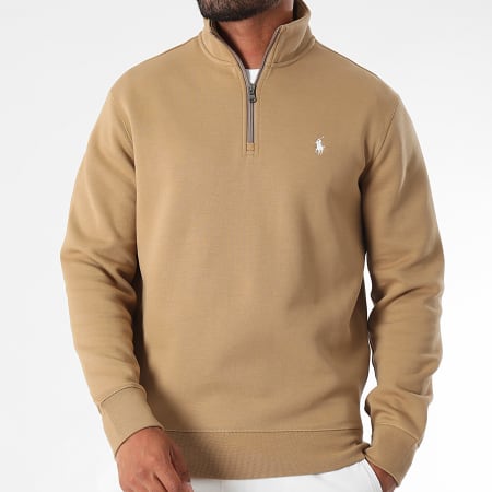 Polo Ralph Lauren - Originele Player Beige Zip Sweat Top