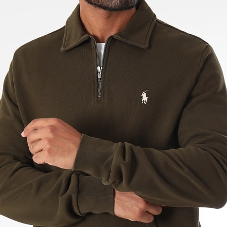 Polo Ralph Lauren - Felpa Original Player con cerniera verde cachi scuro