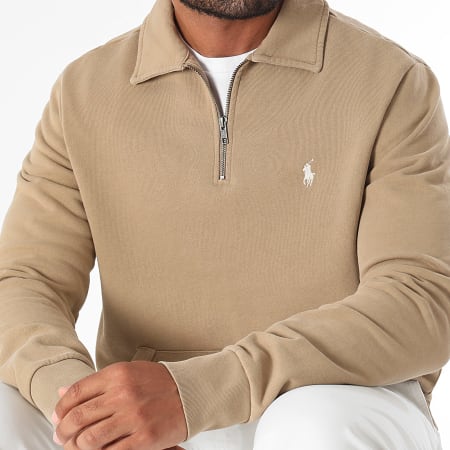 Polo Ralph Lauren - Originele Player Beige Zip Sweat Top