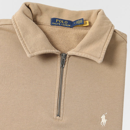 Polo Ralph Lauren - Originele Player Beige Zip Sweat Top