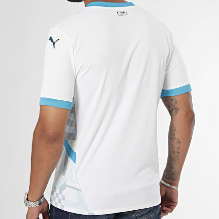 Puma - Maillot De Foot OM Home Jersey Replica 775286 Blanc Bleu Clair