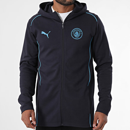 Puma - Manchester City Casuals 777565 Chaqueta azul marino con cremallera