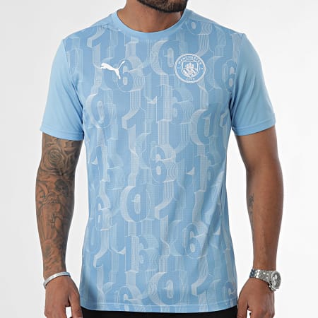 Puma - Manchester City Prematch Jersey Equipo 777578 Camiseta de fútbol azul claro