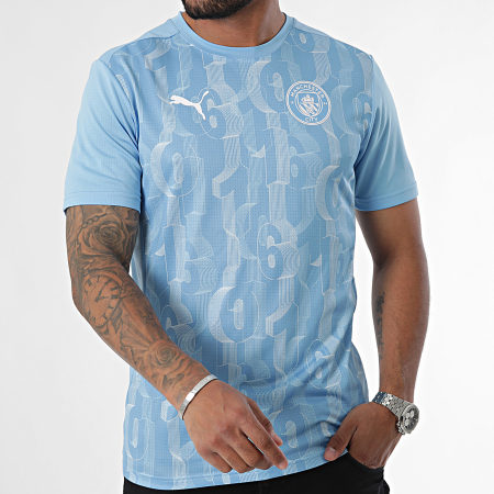 Puma - Maglia Manchester City Prematch Team 777578 Maglia da calcio azzurra