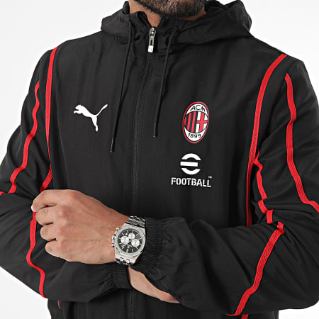 Puma - AC Milan Prematch Cortaviento 777716 Negro Rojo