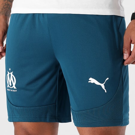 Puma - OM Training 778246 Pantalones cortos de jogging azul pato