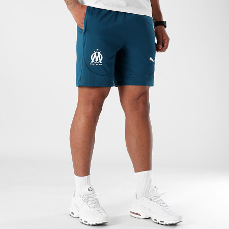 Puma - OM Training 778246 Pantalones cortos de jogging azul pato