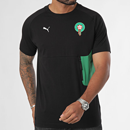 Puma - Maglia da calcio Marocco FRMF Pocket 778804 Nero Verde