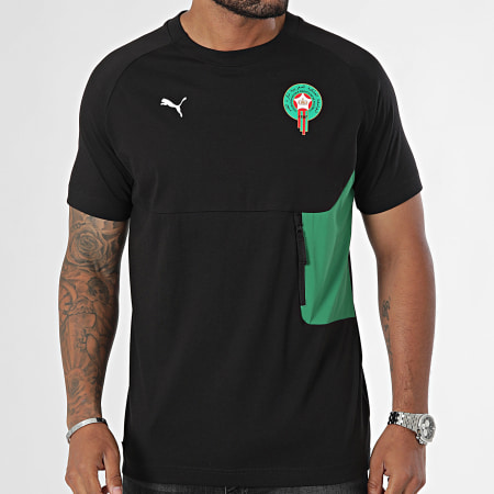 Puma - Maglia da calcio Marocco FRMF Pocket 778804 Nero Verde