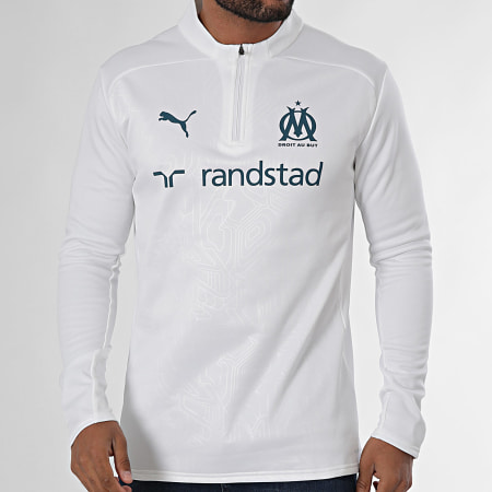 Puma - OM Hybride Top Sweat Top met Ritssluiting 779198 Wit