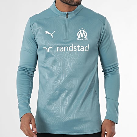 Puma - OM Hybrid Top Zipped Neck Sweat Top 779198 Lichtblauw