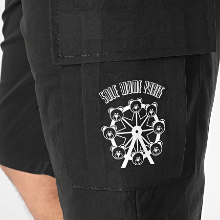 Sale Môme Paris - Pantaloncini Cargo Big Wheel Edition Nero Bianco