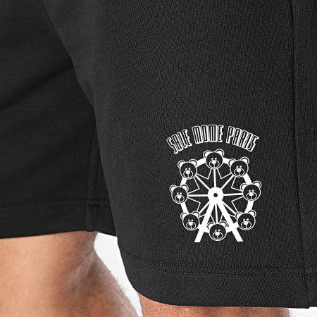 Sale Môme Paris - Short Jogging Big Wheel Edition Noir Blanc