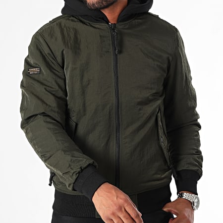 Superdry - Giacca bomber militare MA1 M5011722A con cappuccio Verde Khaki