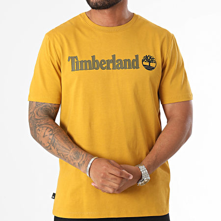 Timberland - T-shirt A5UPQ Mosterdgeel