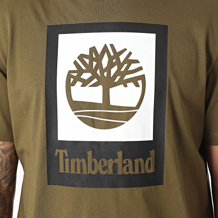 Timberland - T-shirt A5QS2 Khaki Groen