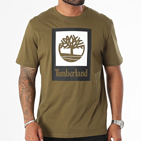 Timberland - T-shirt A5QS2 Khaki Groen