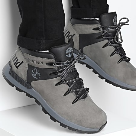 Timberland - Zapatillas Sprint Trekker Mid Lace Impermeable A6D71 Gris Medio Nubuck