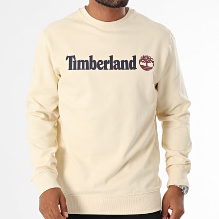 Timberland - Sweatshirt met ronde hals Lineair logo A5UJY Beige