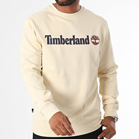 Timberland - Felpa girocollo Logo Lineare A5UJY Beige