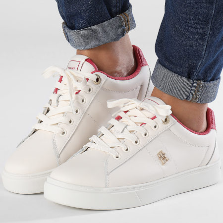 Tommy Hilfiger - Sneakers donna Elevated Essential Monogram 7999 Ancient White Heritage Pink