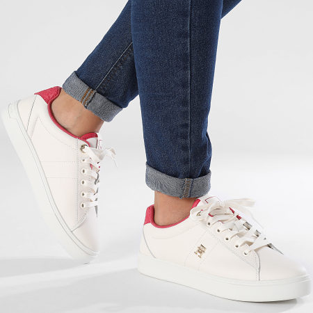 Tommy Hilfiger - Sneakers donna Elevated Essential Monogram 7999 Ancient White Heritage Pink