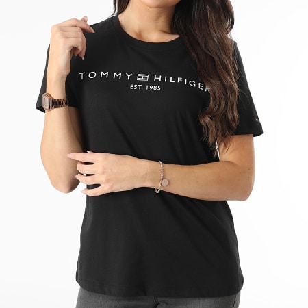 Tommy Hilfiger - Camiseta mujer Corp Logo 0276 Negro