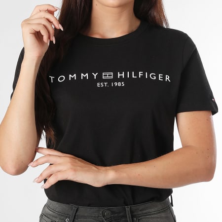 Tommy Hilfiger - Tee Shirt Femme Corp Logo 0276 Noir