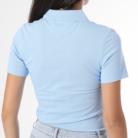 Tommy Hilfiger - 1985 Polo Slim donna a manica corta 3225 Azzurro