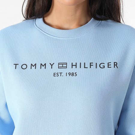 Tommy Hilfiger - Sweat Crewneck Femme Reg Corp Logo 9791 Bleu Clair