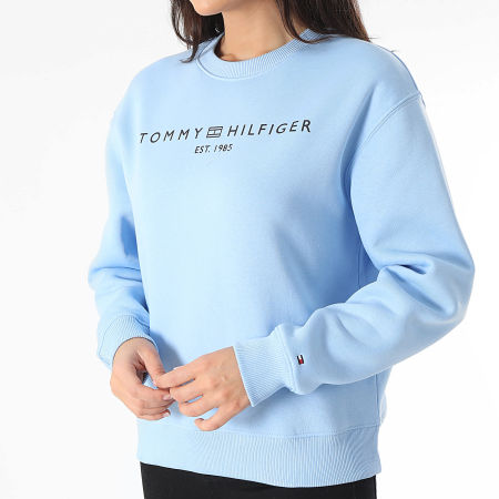 Felpa azzurra tommy hilfiger best sale
