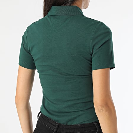 Tommy Hilfiger - 1985 Slim Polo met korte mouwen voor dames 3225 Groen