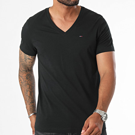 Tommy Jeans - Tee Shirt Col V Original 4410 Noir