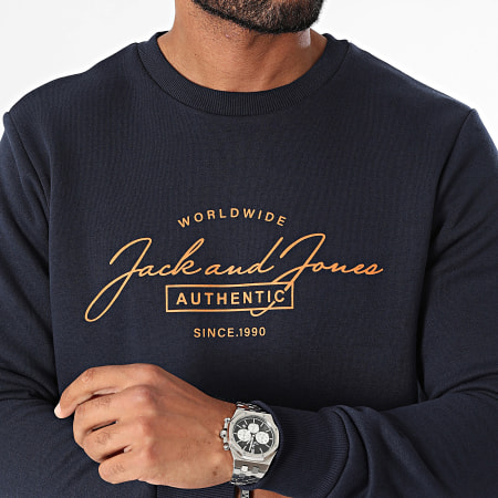 Jack And Jones - Ferris Sweat met ronde hals Navy