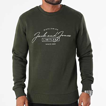 Jack And Jones - Ferris Sweatshirt met ronde hals Khaki Groen