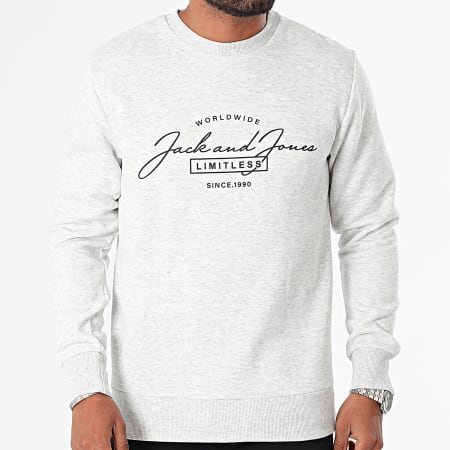 Jack And Jones - Ferris Crewneck Sweatshirt Heide Wit